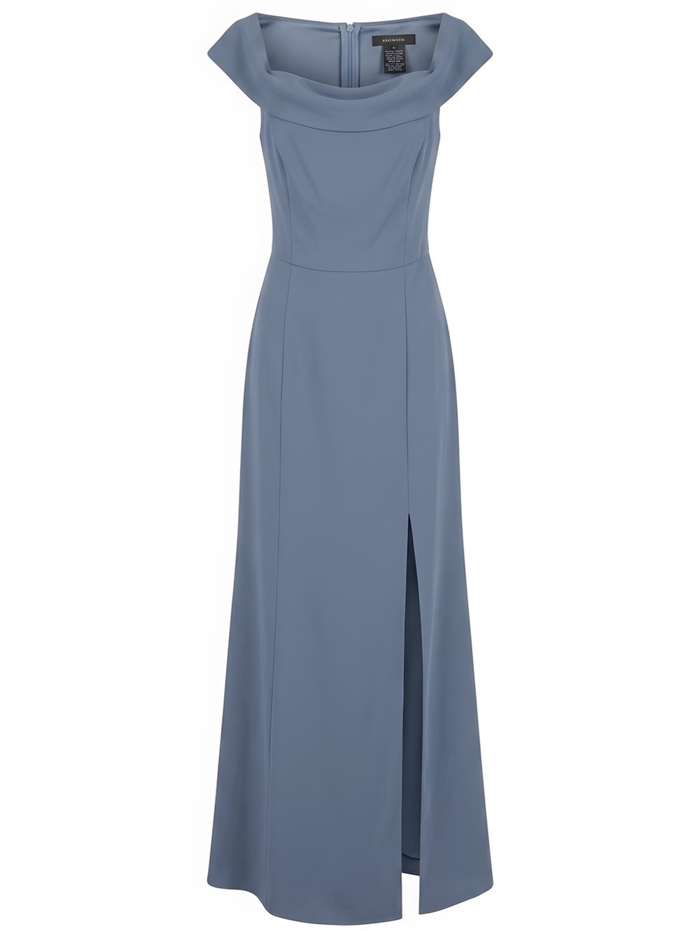 Mother of the Bride/Groom Sale - Dessy Collection Slate Blue Cowl Off-Shoulder